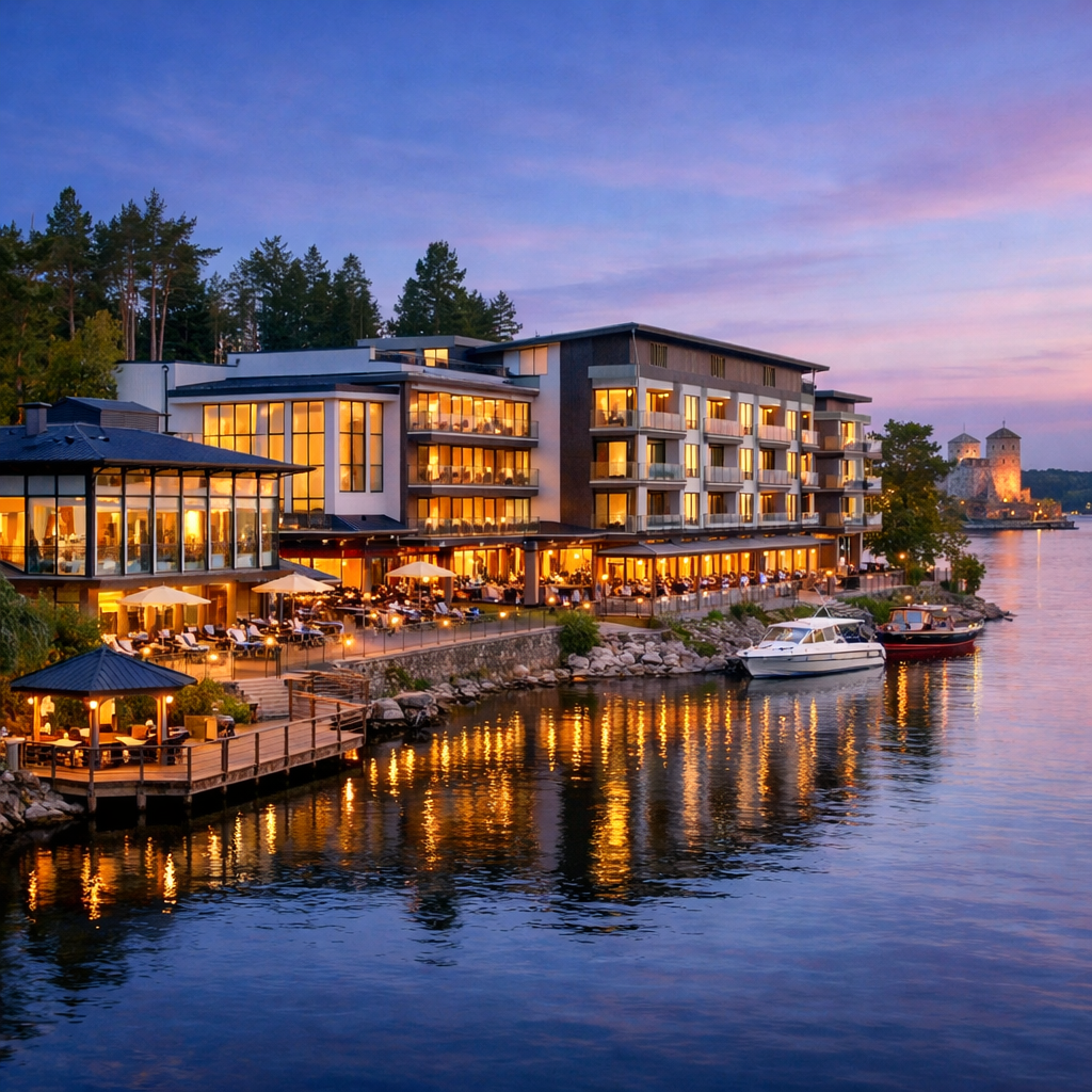 Exterior view of Spahotel Casino on Lake Saimaa
